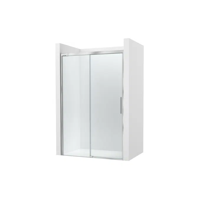 Naray L2-E - Front shower enclosure with 1 sliding door + 1 fixed panel