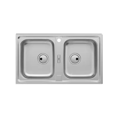 SIENA 860 Stainless steel double bowl kitchen sink için görüntü