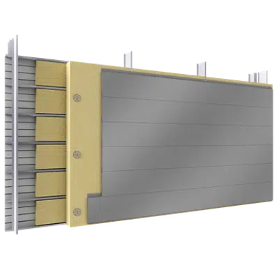 Image for Double skin with steel alu siddings H position trays spacer insulation