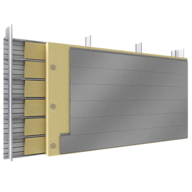 Double skin with steel alu siddings H position trays spacer insulation