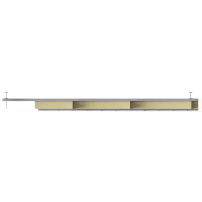 Double skin with steel alu siddings H position trays spacer insulation