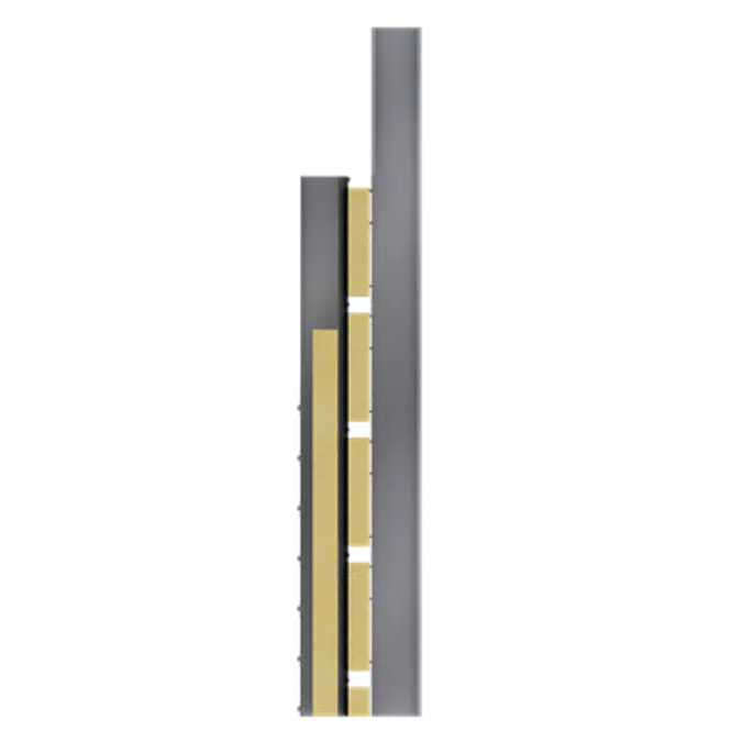 Multi skin cladding trays spacers insulation