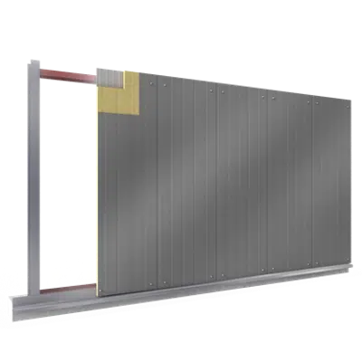 Steel facings s  with panel cladding MW core V position visible fixing图像