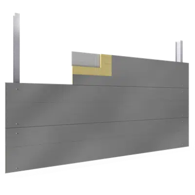 Steel facings s  with panel cladding PUR PIR core H pos visible fixing 이미지