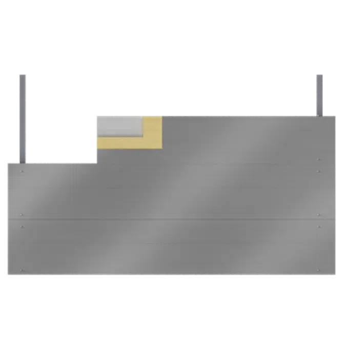 Steel facings s  with panel cladding PUR PIR core H pos visible fixing