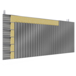 doppelte aussenfassade aus stahl verlegung v perforierte platten mit 2 dämmflächen