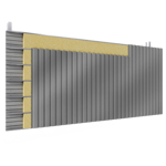 doppelte aussenfassade aus stahl verlegung v perforierte platten mit 2 dämmflächen