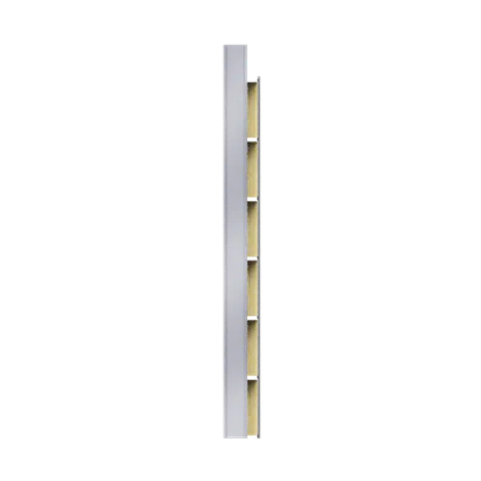 Steel double skin cladding V pos perforated trays 2 insulation beds