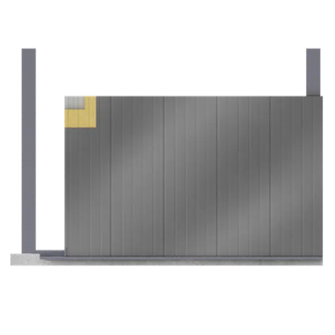 Steel facings s with panel cladding PUR PIR core V pos secret fixing