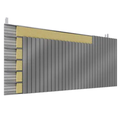 Image for Steel double skin cladding vertical position trays 2 insulation beds