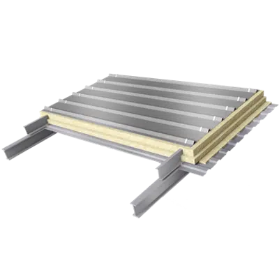Image for Steel double skin roofing parallel to inside profile with purlin