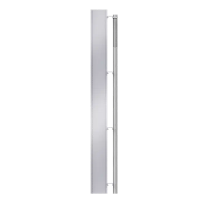 Steel facings s with panel cladding MW core V position secret fixing