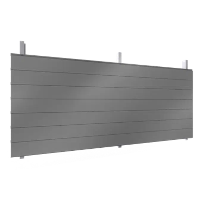 Single skin cladding with steel or aluminium sidings in horizontal pos