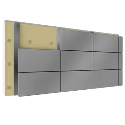 Overcladding with steel or aluminium cassettes with insulation图像