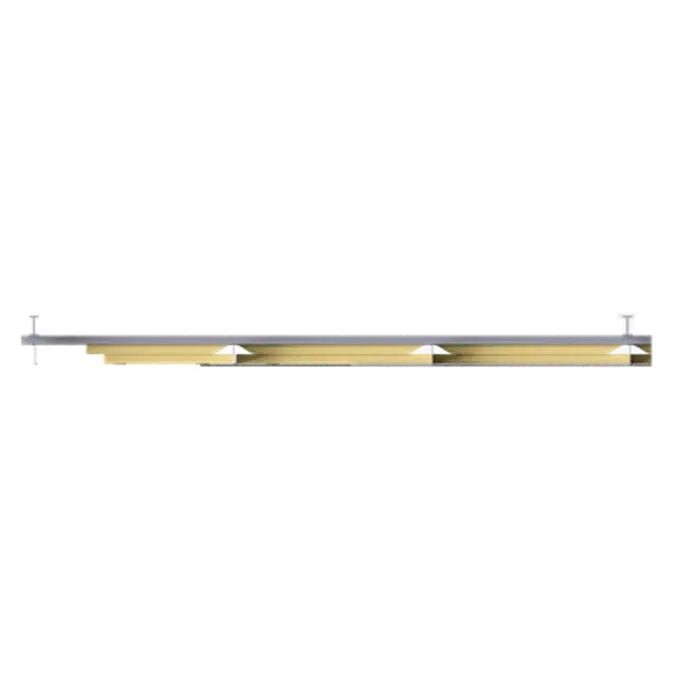 Bardage acier double peau pose H plateaux écarteurs 3 lits d'isolant