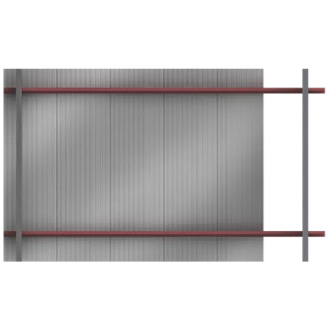 Steel facings s with panel cladding PUR PIR core V pos visible fixing