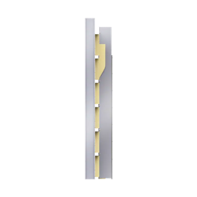 Doppelte Aussenfassade aus Stahl Verlegung V vollständige Platten, Abstandhalter verbunden mit Dämmung