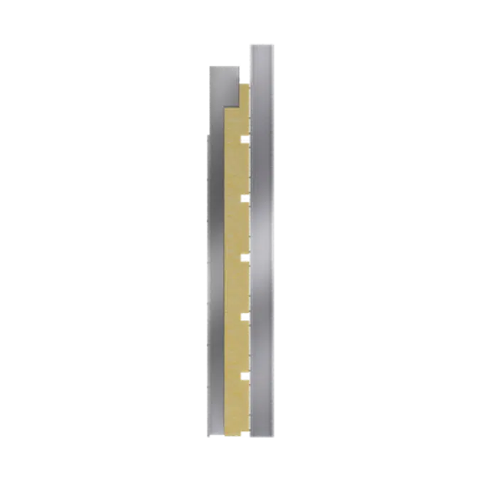 Steel double skin cladding V pos trays diagonal spacers insulation