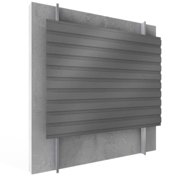 Steel built up cladding horizontal position