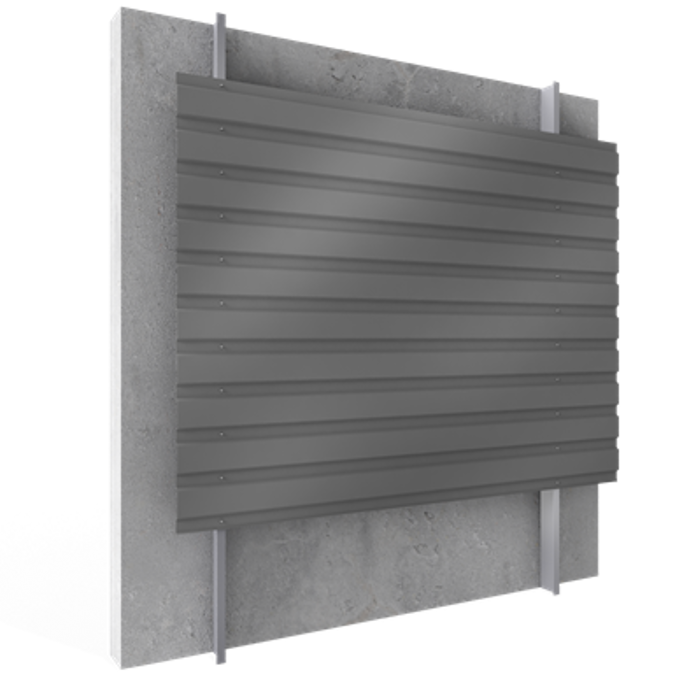 BIM objects - Free download! Steel built up cladding horizontal ...