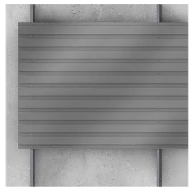 Steel built up cladding horizontal position