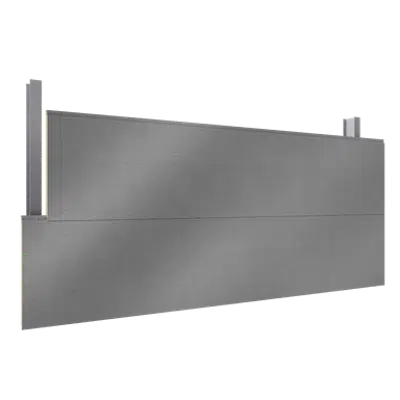 Image for Steel facings s with panel cladding MW core H position secret fixing