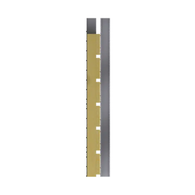 Bardage acier double peau pose H plateaux écarteurs 2 lits d'isolant