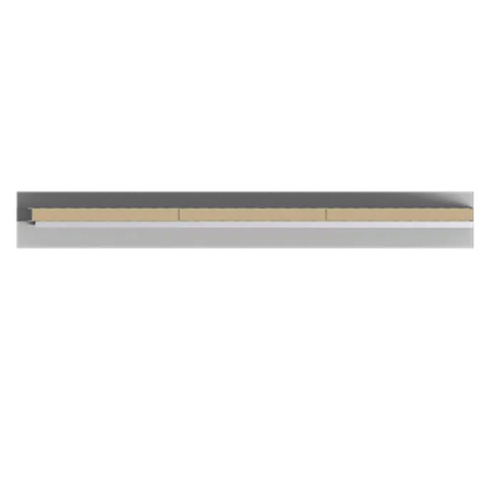 Wand aus Sandwichpaneelen Stahl Verkleidungen und Steg LR mit senkrechter Verlegung