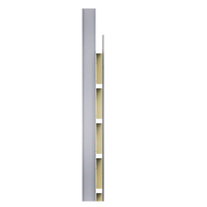 Double skin with steel alu siddings vertical position trays insulation