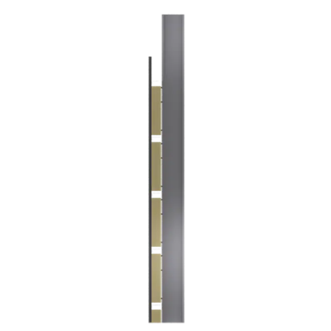 Double skin with steel alu siddings vertical position trays insulation
