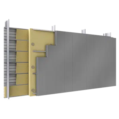 imagem para Double skin with steel alu siddings V position tray spacers insulation