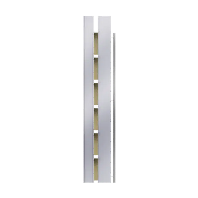Bardage double peau lames acier alu pose V plateaux pleins isolation écarteurs