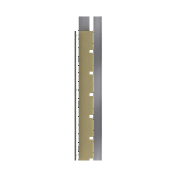 Bardage double peau lames acier alu pose V plateaux pleins isolation écarteurs