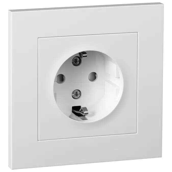 PLUS single socket-outlet screw PW RAL9010