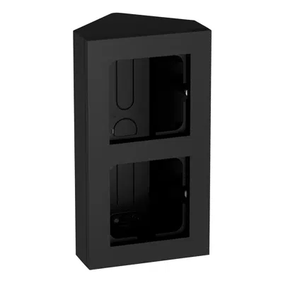Image for PLUS corner box 2-gang with frame BLK RAL9005