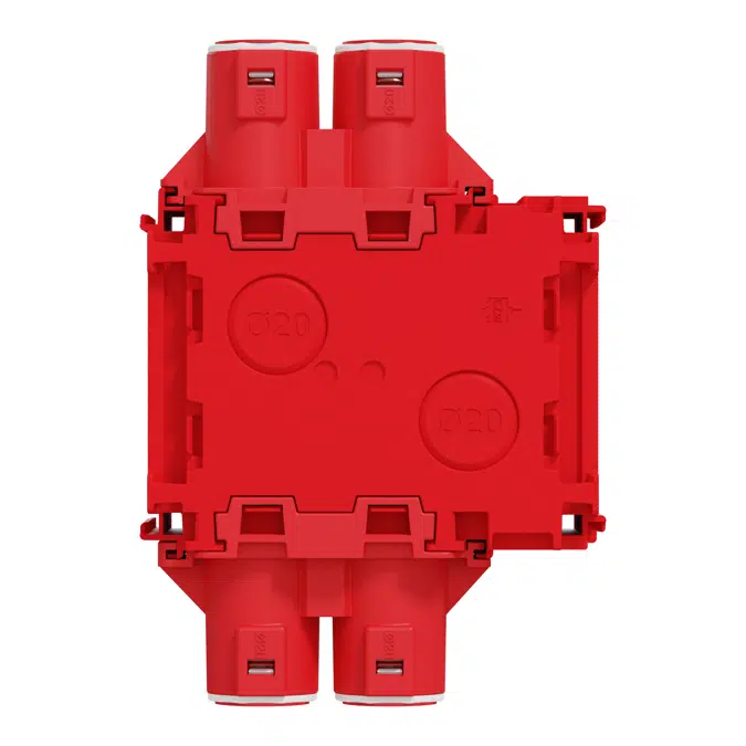 Installation box single module 4 stubs 16/20 c/c 60mm