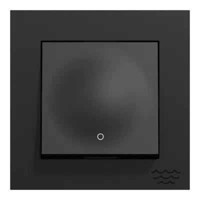 kép a termékről - 2-pole switch Ocean Plastic Plus flush Black RAL9005.