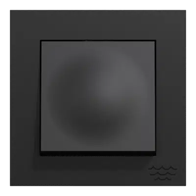 画像 1-button cross switch Ocean Plastic Plus flush Black RAL9005