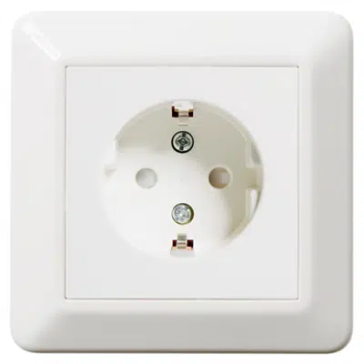 Image for Single socket outlet RS16 flush PW RAL9003