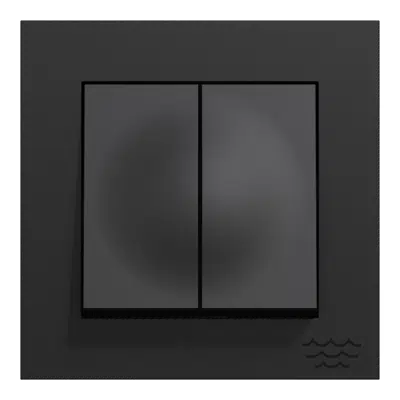 kép a termékről - Double stage switch Ocean Plastic Plus flush Black RAL9005