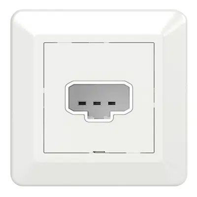 DCL wall socket outlet RS16 PW RAL9003图像