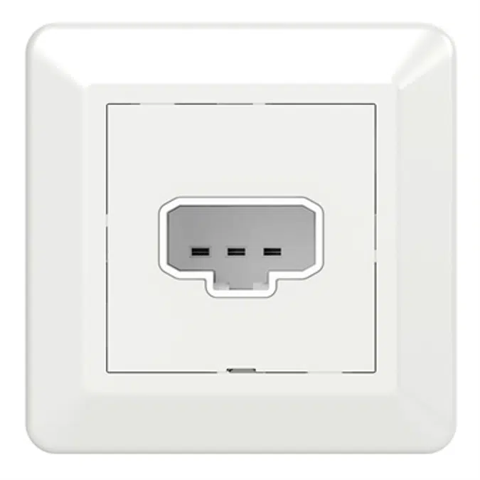 DCL wall socket outlet RS16 PW RAL9003