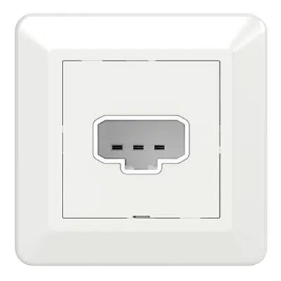 Image for DCL wall socket outlet RS16 PW RAL9003