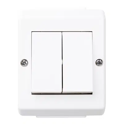 kép a termékről - RS16 switch 2-circuits IP55 surface PW RAL9003