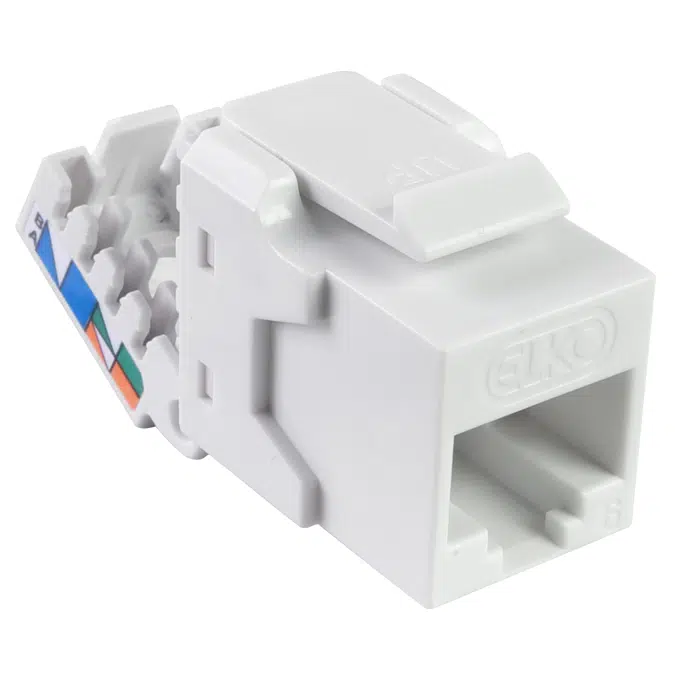 Modular outlet 2xRJ45 RS16 flush PW RAL9003