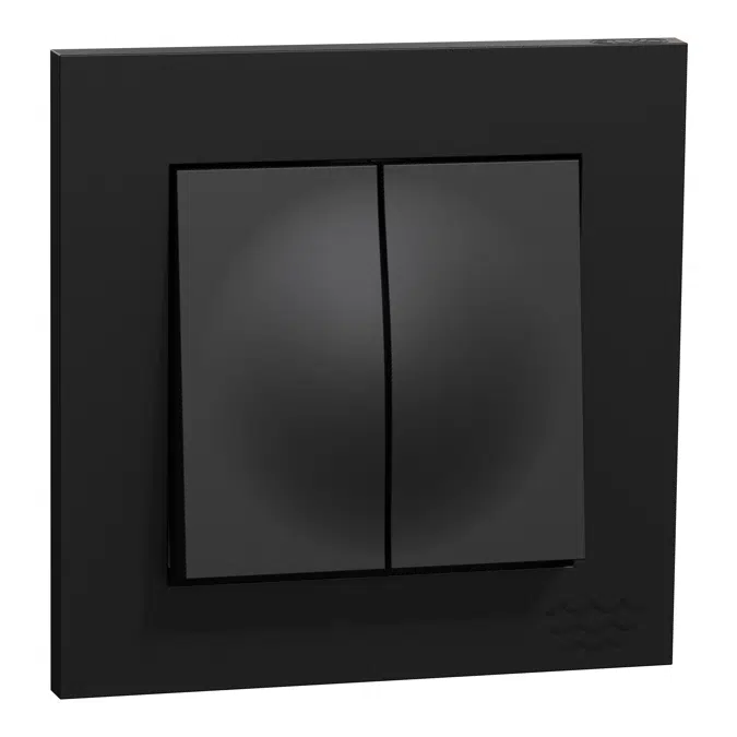 Double stage switch Ocean Plastic Plus flush Black RAL9005