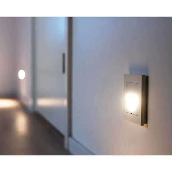 Orientation /nightlight PLUS flush BLK RAL9005