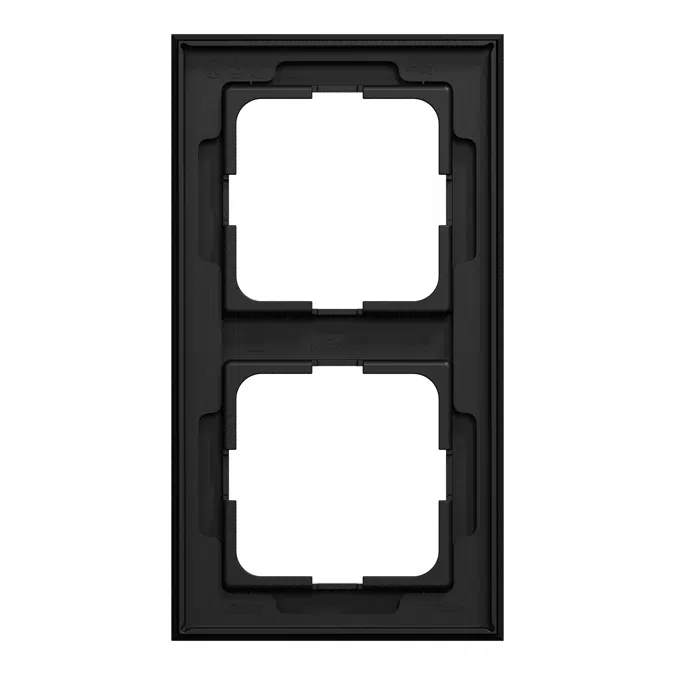 Combination frame 2-gang Ocean Plastic Plus Black RAL9005