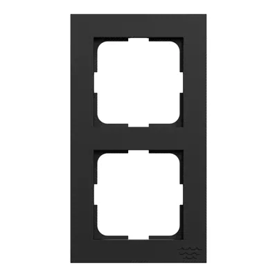 bild för Combination frame 2-gang Ocean Plastic Plus Black RAL9005