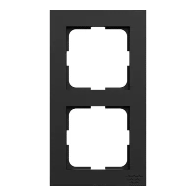 Image for Combination frame 2-gang Ocean Plastic Plus Black RAL9005